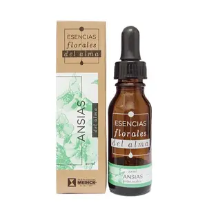 Gotas Naturales de Esencias Florales  para la Ansiedad 20 ml - Remedy for Emotional Discomfort Oil Healthcare Therapeutic Therapy Fitness Wellness Healthy Essential Solution Treatment