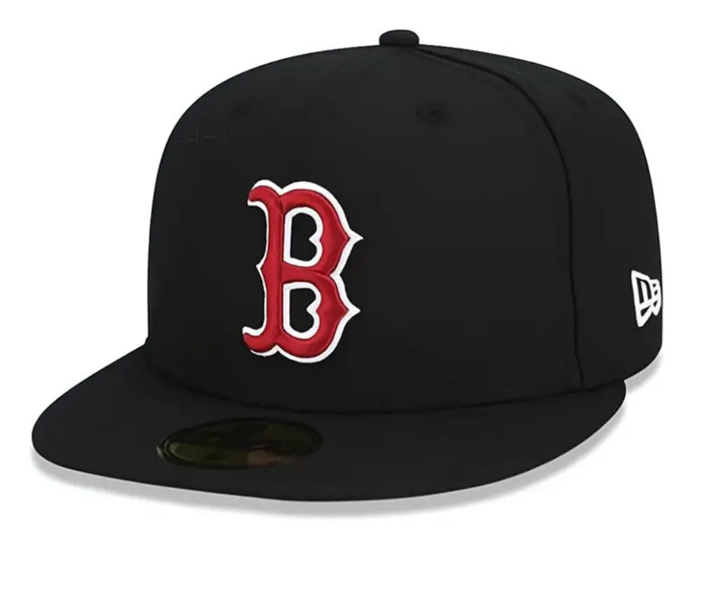 Boston Red Sox 9FIFTY Snapback Baseball Hat Black Embroidered Cap Gift for Baseball Fans Size 7 1/2