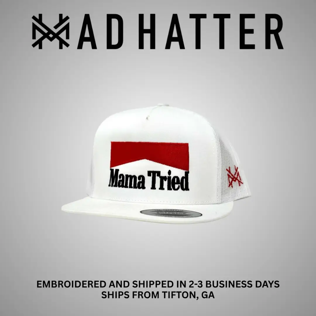 Mama Tried Cowboy Killer Embroidered Trucker Hat