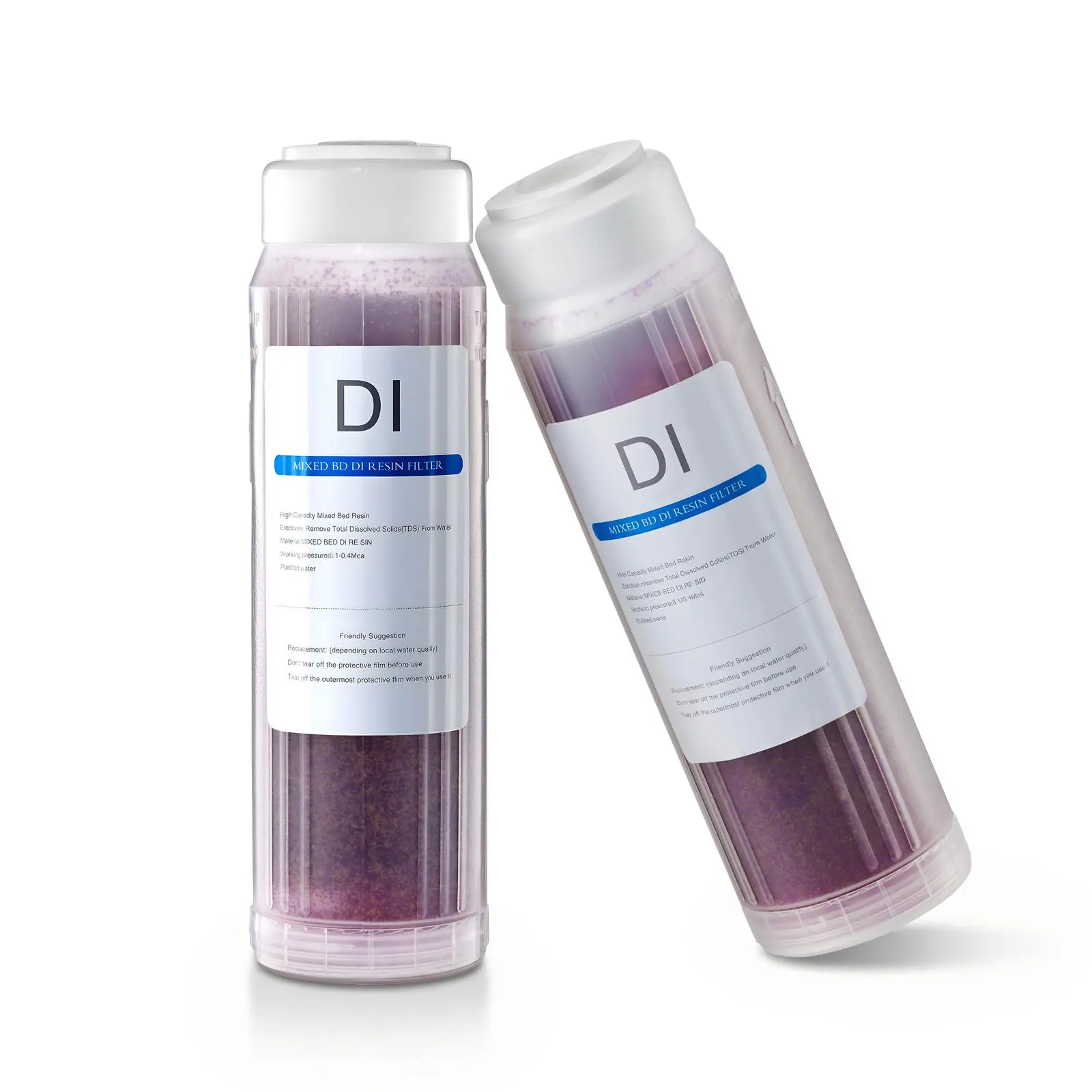 【summerfinds】VEVOR Deionized Filter for Spotless Car Wash System, 2 x 0.5L Color Changing DI Resin Filter Replacement - Compatible with PRS-101XC Deionized Water System for Cars RVs Windows