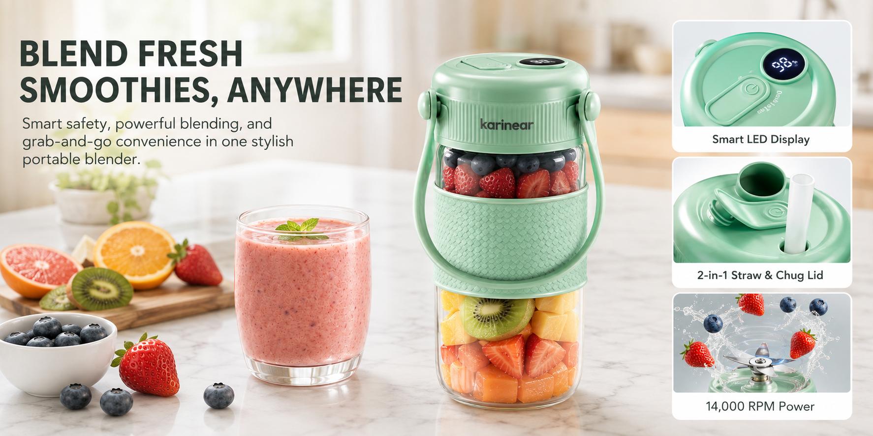 Karinear portable blender for smoothies