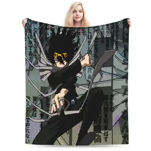 Aizawa Shota Collage Blanket | Warm Soft Plush Throw for Bedroom Travel | Flannel Bedspread Gift