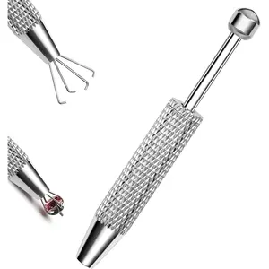 Titanium Threadless Piercing Taper 16G/18G/20G Flat Back Earring Applicator Tool Insertion Pin for Push In Nose Lip Ear Tragus Helix Body Piercing Jewelry Stretcher Assistant Tool