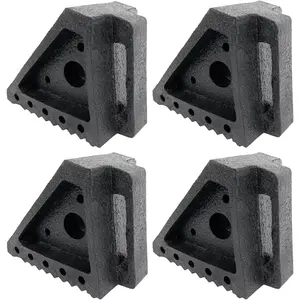 Solid Heavy Duty Recycled Rubber Wheel Chocks 4 Packs,  Wheel Stopper for , Travel , RV, , and ATV,  Recycled, 7.8" x 4" x 5.9"