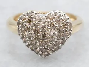 14K Gold Diamond Heart Ring 14K Gold Diamond Heart Ring