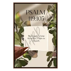 Psalm 119:105 Smard Black Wall Art Print/ Canvas for Home /Office Decor - Smard Black Wall Art Print/ Canvas for Home /Office Decor