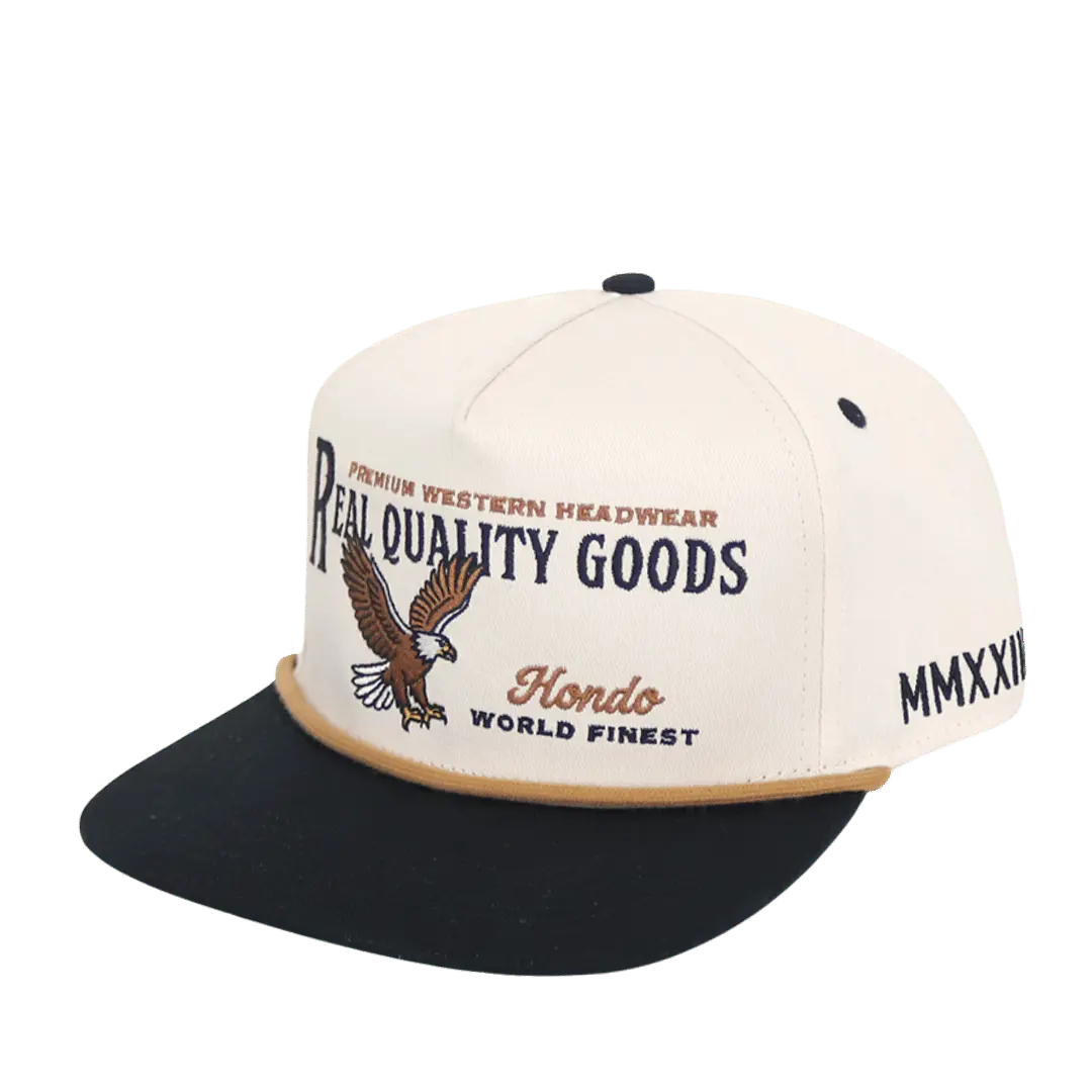 Vintage Rope Hat | World Finest | Green Underbrim | Hondo 