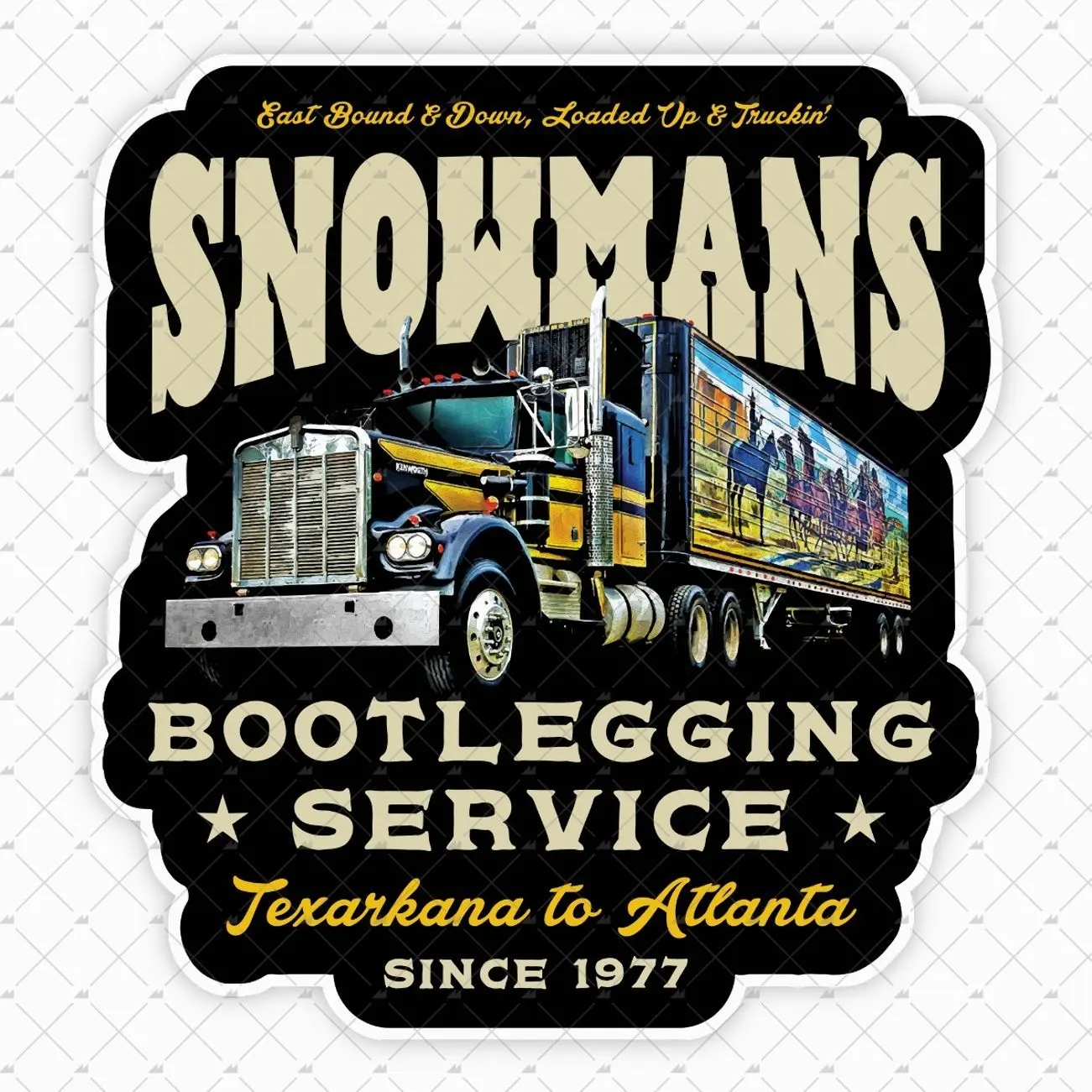 Vintage-Style Snowman’s Bootlegging Service Vinyl Sticker, Funny Decal for Laptops, Phones, Devices & Office Accessories