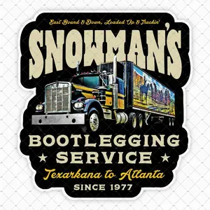 Snowman’s Bootlegging Service Vinyl Sticker, Funny Vintage Style Humor Decal for Laptop, Phone & Accessories HWA