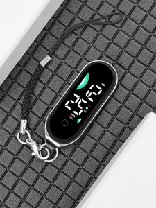 New Alloy Small Hanging Watch Creative Lanyard Simple Time Display Glow-In-The-Dark Student Electronic Watch Pendant Style Digital Watch