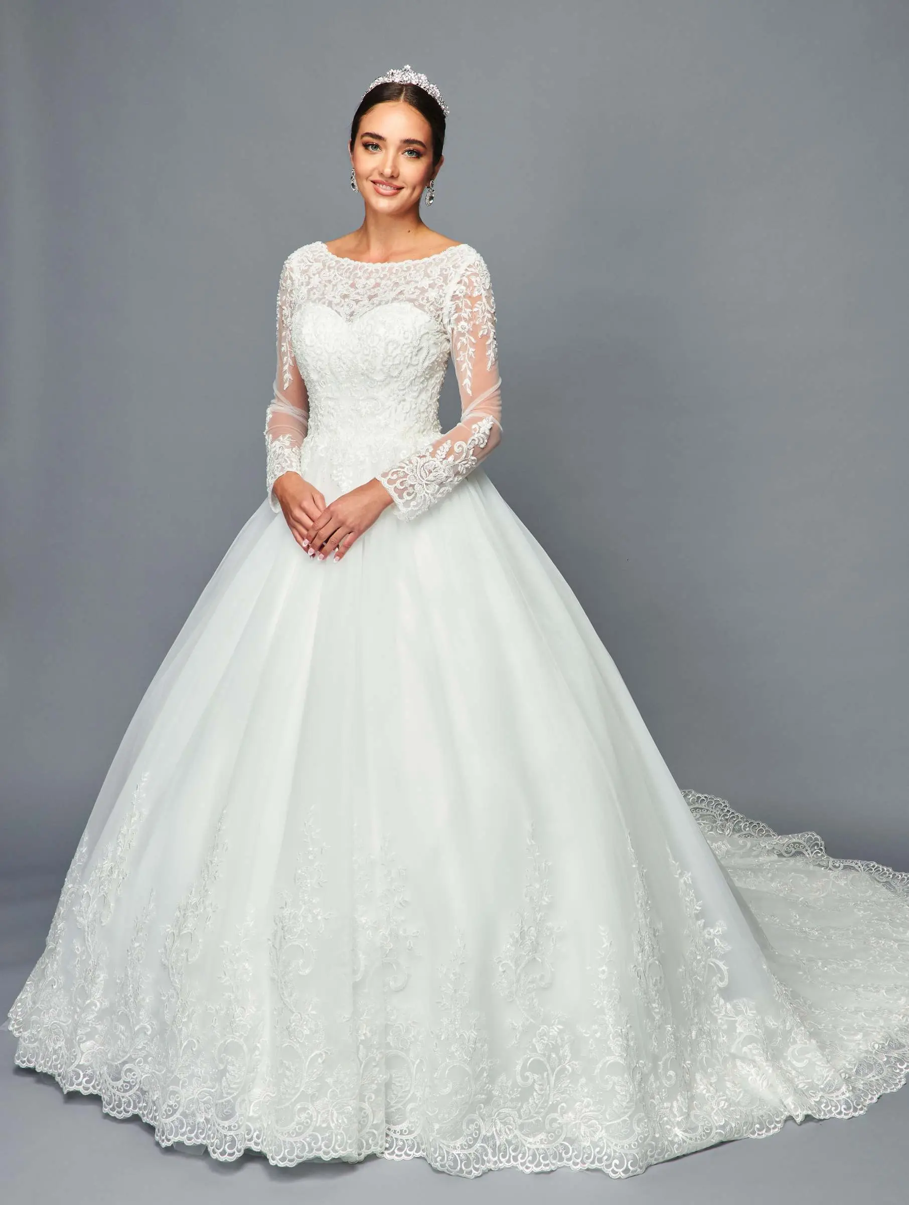 DeKlaire 464 Floor-Length A-Line Ball Gown Wedding Dress