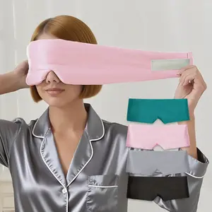 Real Silk Eye Mask, Full Coverage Soft Fabric, Smooth Texture, Safe Skin-Friendly, Comfortable Fit, Reusable Ice Pack, Sleep Aid Tool
