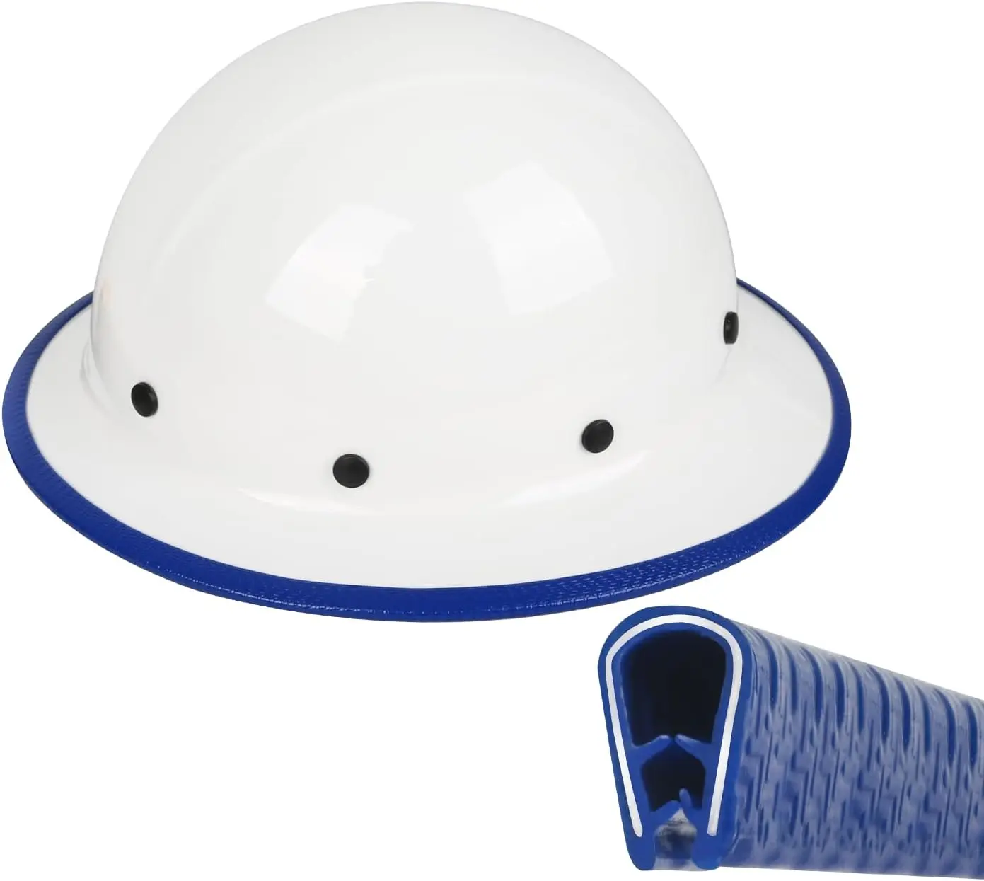 Helmet rim protection strip – 36.6-inch reinforced full visor, durable helmet protection (hat not included).