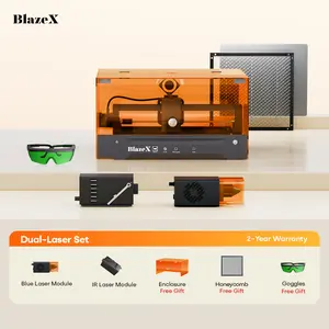 BlazeX M3 10W Laser Engraver + Infrared Laser Head – Metal & Glass Engraving Machine for Wood, Leather & Acrylic | DIY Laser Cutter for Crafts, Gifts & Small Business | Beginner Friendly, Fast & Precise