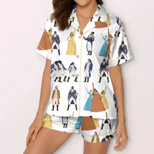 Hamilton Musical Short Satin Pajamas, Broadway Theater Pajamas, Musical Sleepwear, Alexander Hamilton Pajamas Set, Hamilton Fan Gift