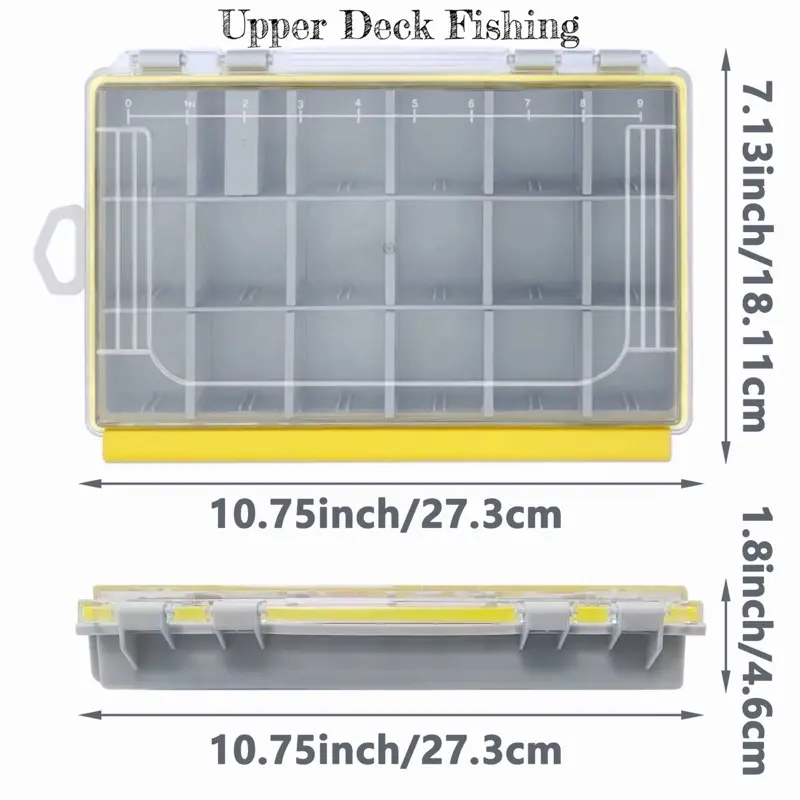 Water proof tackle trays with breathable dividers. 3 different colors  10.75in L x 7.13in W