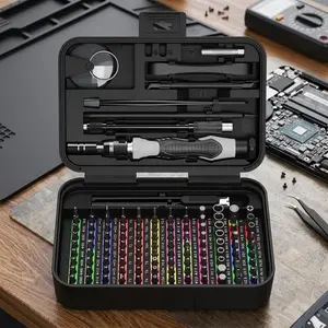 132-in-1 Multifunctional Screwdriver Set, Multipurpose Screwdriver Kit, with 108 Magnetic Color-Coded Bits, for Phones, Tablets, Laptops, Game Consoles & Electronics, Portable Case, Anti-Slip Handle, Technician Tools for Gadget Disassembly