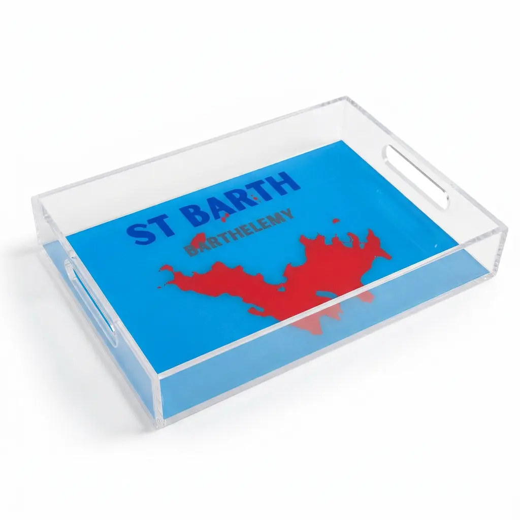 Acrylic Tray - St. Barth - Built In Handles