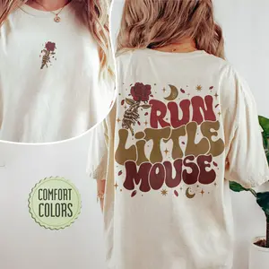 Run Little Mouse  Shirt, Trendy Rose Skeleton TShirt, Haunting Adeline, Dark Romance Merch, Smut Reader TShirt Crewneck For Women, made hoop shirts, primark top, made hoops shirt