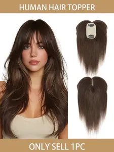 Realistic Natural Soft Glueless Human Hair Toppers 5x9cm 2 Clips Breathable Invisible Lace Comfortable Daily Use for Women