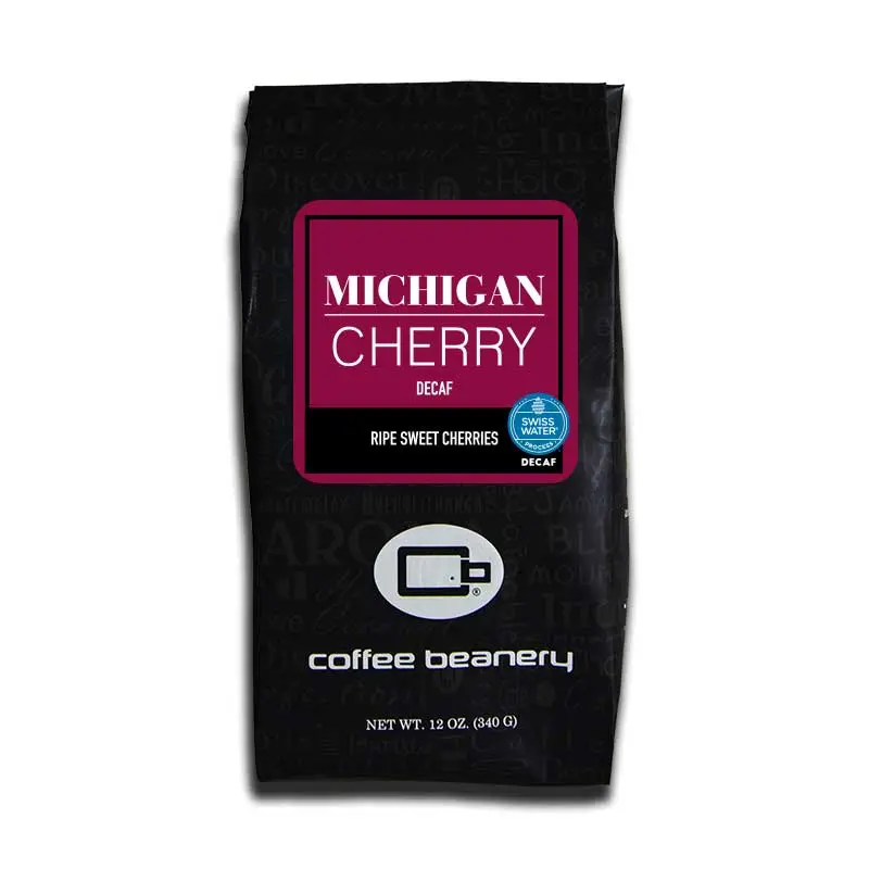 Michigan Cherry Flavored Swiss Water Process Decaf Coffee