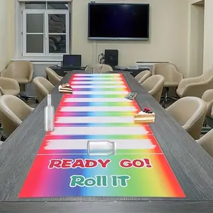 Rainbow Scroll Game Score Reel, Vibrant Striped Design, Perfect for Family Gatherings, Team Building, Outdoor Activities, Parties