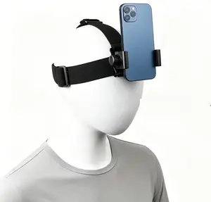 Professional 360° Head-Mounted Phone Rig, Stable First-Person Perspective Clip for Live Streams, Breathable & Non-Slip Headband Mount Compatible with All iPhone & Android, Travel & Outdoor Vlogging Tool