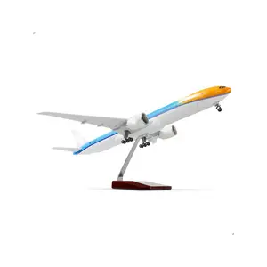 Boeing 777-300ER KLM airplane model, 1/150 scale, with stand