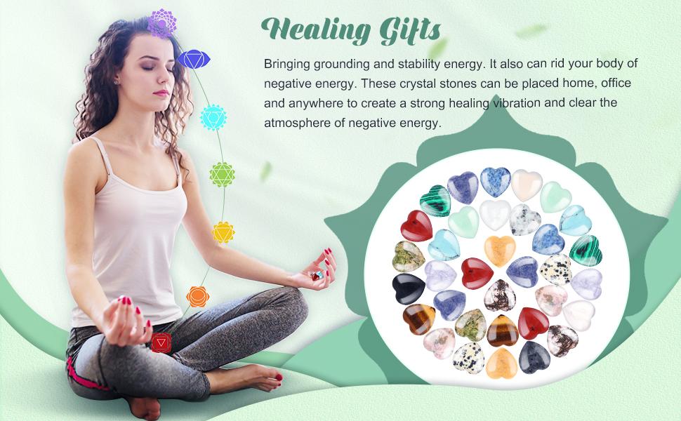 Valentines Natural Heart Shaped Crystal Stone 0.8'' Worry Stone Bulk Heart Palm Pocket Healing Carved Love Mini Gemstone Decor for Valentines Witchcraft Meditation 30 40 50 Pcs