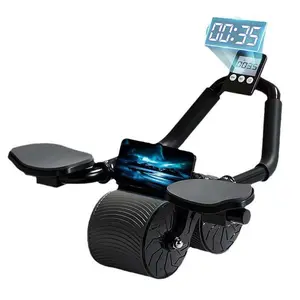 Gains Garage Elbow Supported Ab Roller- Abdominal Wheel for Total Body Workout