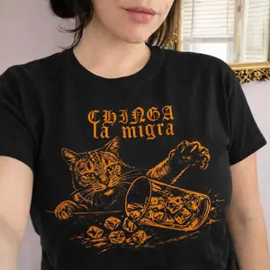 Chinga la migra Cat anti-ICE | Political Protest | Tshirt