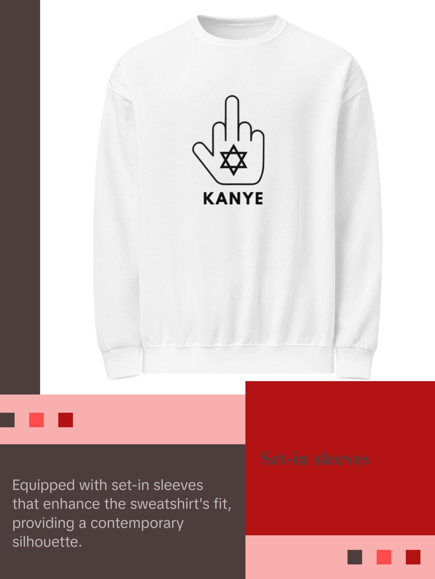 F*CK KANYE Unisex Premium Sweatshirt (white)