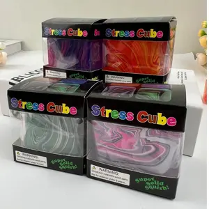 Soft and Glutinous Sensory Stress-relief Toy Cube Filled with Gel Stretchable Ball Soft Ice blind box Slow Rebound