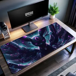 Umbreon-Inspired Pokémon Desk Mat - Dark Eeveelution Gaming Mat for Pokémon Fans - Perfect Anime Gift for Gamers