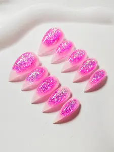 JmDrnails water Dragon Claw Nails 10 Pcs Handmade Acrylic Press on Nails Holographic Glitter Accents | Salon-Quality sparkly desgin Statement Nails