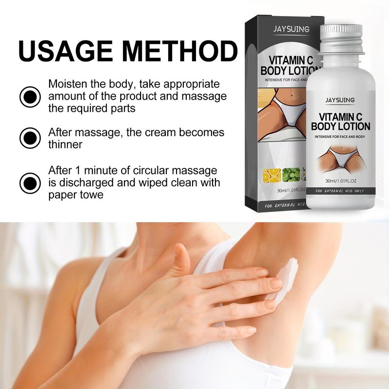 Vitamin C Body Lotion 30ml Intensive for Face and Body Skin Nourishing Moisturizer for Smoothness Brightening Daily Use Body Care Products