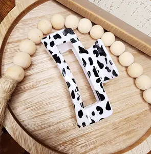 Cowprint Claw Clip - 3.5 Inches Long Hair Accessory for Stylish Looks, Medium, Western, Cow, Cattle, Farm, Punchy, Fashionable Hair Accessory