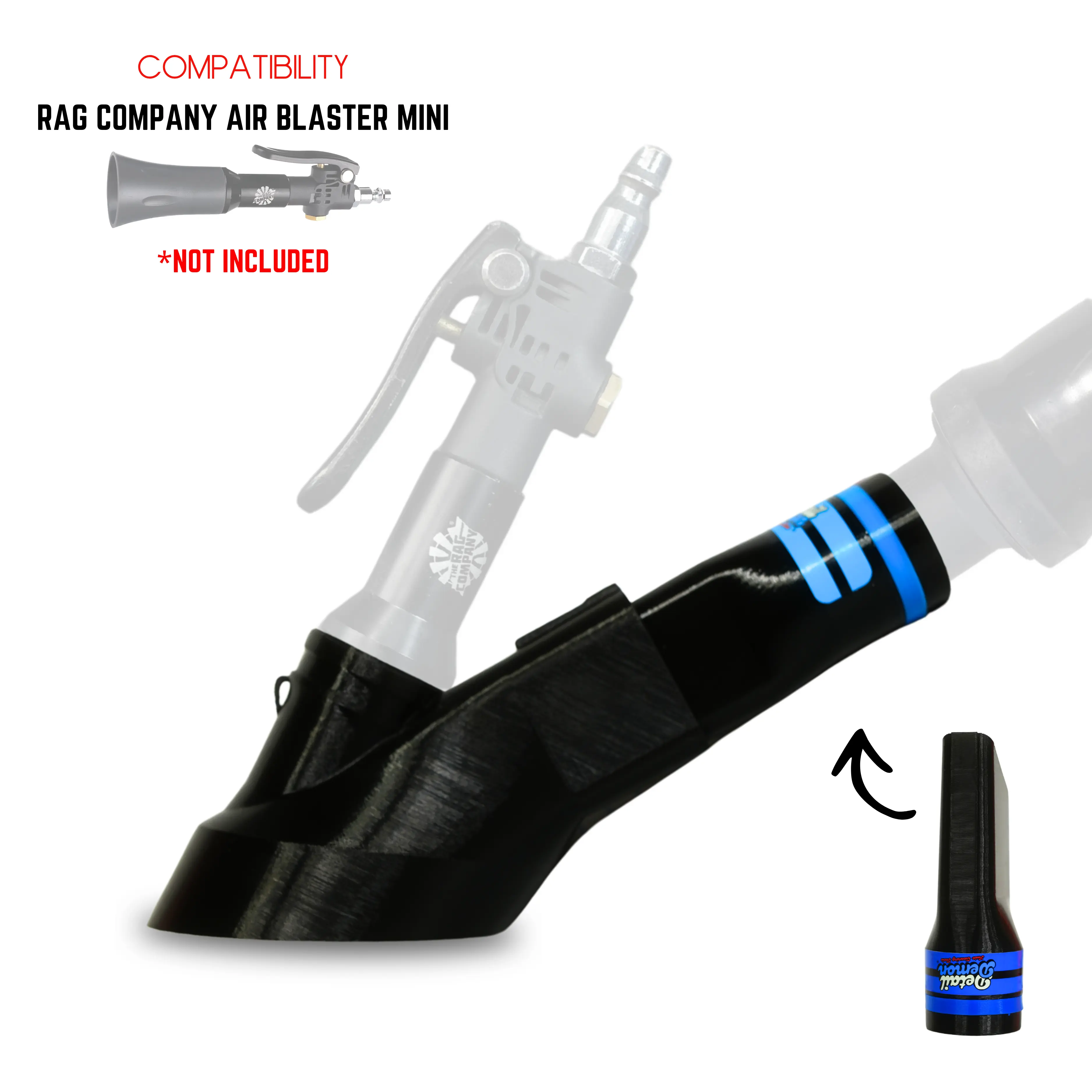 Crevice Air+Vac Oval Attachment compatible with The Rag Company