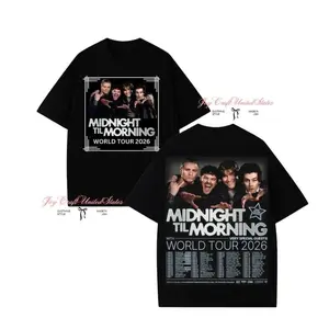 Midnight Til Morning Tour 2026 Unisex T-Shirt, Music Streetwear Aesthetic, Unisex Fan Gift, Tourshirt 2026