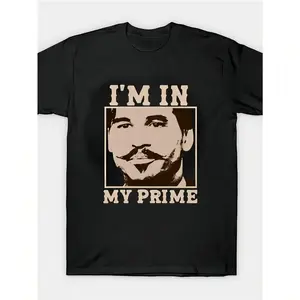 Premium Vintage Print T-Shirt] Doc Holiday -I'M In My Prime.- Tombstone -Movie Vintage Print T-Shirt For Men And Boys - Premium Quality, Casual, Short Sleeve, Crew Neck, Comfortable, Classic Fit, Gifts - Summer Casual Street Wear Essential