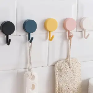 10Pcs Self Adhesive Wall Hook for Bathroom Door Wall Hook Hanger Non-marking Kitchen Hook Household Wall Towel Hanging Hooks Bathroom Organizing Accessories