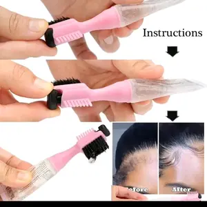 10ML 1PCBaby Hair Edges Control Gel With Brush Professional Waterproof Quick Dry10ml Hair Adhesives Gel