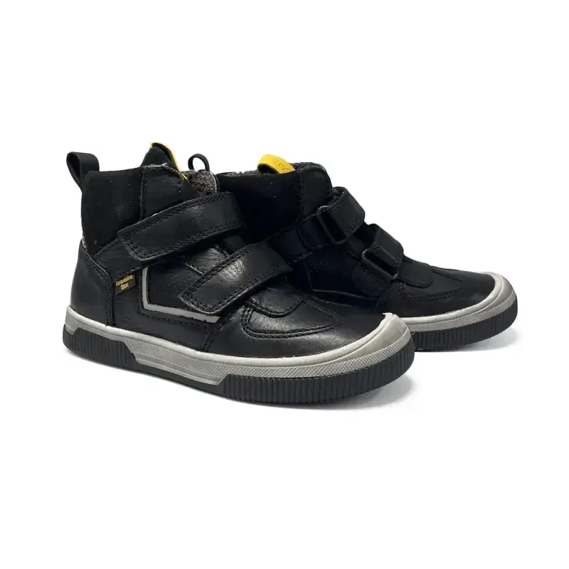 Froddo Black & Yellow Water Resistant Velcro Hi Top Sneaker