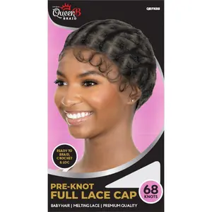 Queen B Pre-Knot Full Lace Cap - Square 68 Knots