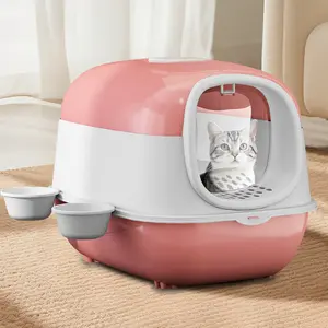 Cat Covered Litter Box, Pet Supplies Enclosed Litter Tray for Feline Waste Management
