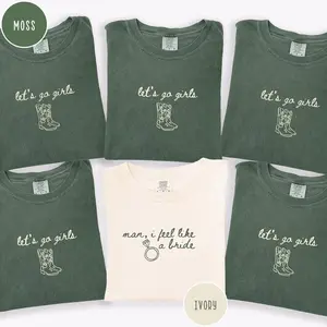 Western Nashville Bachelorette Comfort Colors® Shirts, Last Rodeo Country Bachelorette Shirts, Custom Let's Go Girls Bachelorette Party Tees
