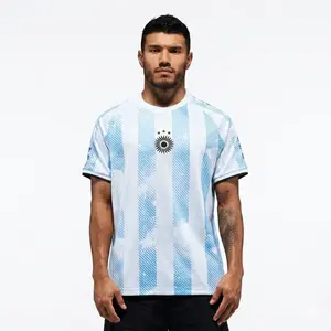 Argentina Heritage Jersey, Blue Color Soccer Jersey, Vintage Streetwear Soccer Jersey, Gifts Boyfriend, Sports Top, Gym Athletic Clothes