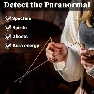 2-Piece 99.9% Copper Flexible Dowsing Rods Set-Spiritual Gold & Water Detection Tools with Flat Tip | Perfect for Ghost Hunting & Finding Buried Items