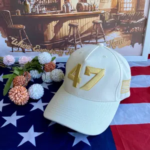 47 Embroided Hat Charlie Gold Embroidery USA Flag Hat 45 47 Trump Baseball Cap MAGA Hat for Men Women Republican Gift