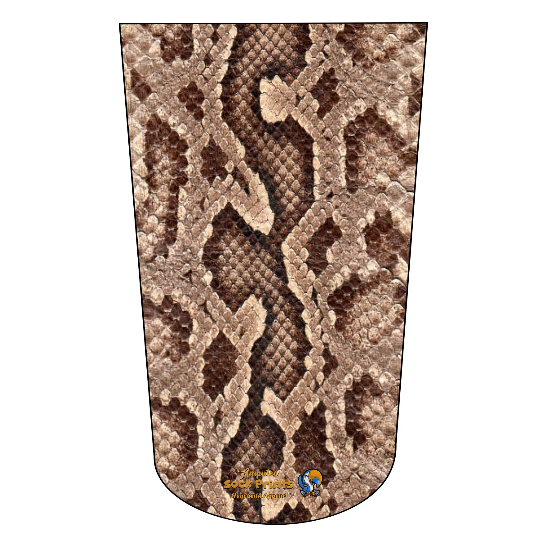 Amputee Sock "Snake skin V2",Stump Sock, Prosthetic Limb Sock